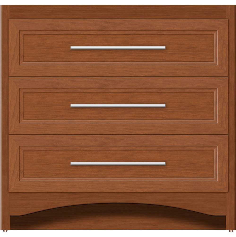 36 X 18 X 34.5 Ravenna Town Vanity Ogee Miter Cinn Cherry 3 Drw