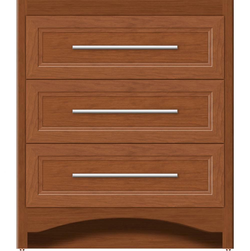 30 X 18 X 34.5 Ravenna Town Vanity Ogee Miter Cinn Cherry 3 Drw