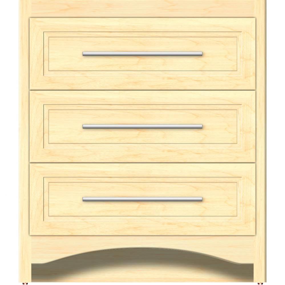 30 X 21 X 34.5 Ravenna Town Vanity Ogee Miter Nat Maple 3 Drw
