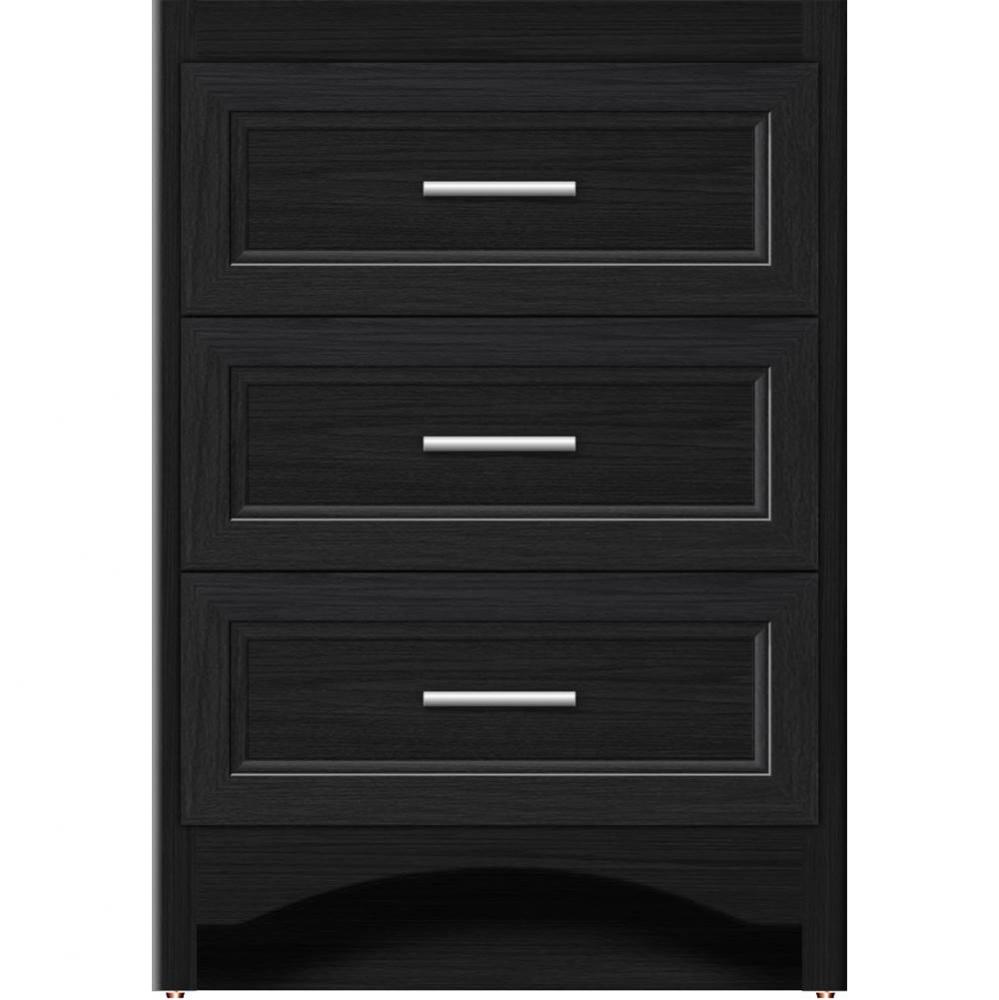24 X 18 X 34.5 Ravenna Town Vanity Ogee Miter Midnight Oak 3 Drw