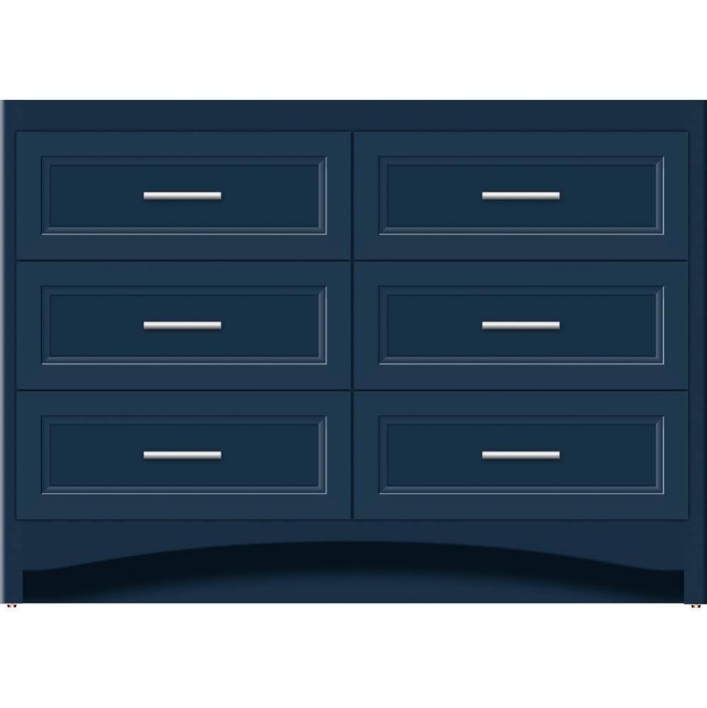 48 X 18 X 34.5 Ravenna Town Vanity Ogee Miter Lapis Night 6 Drw