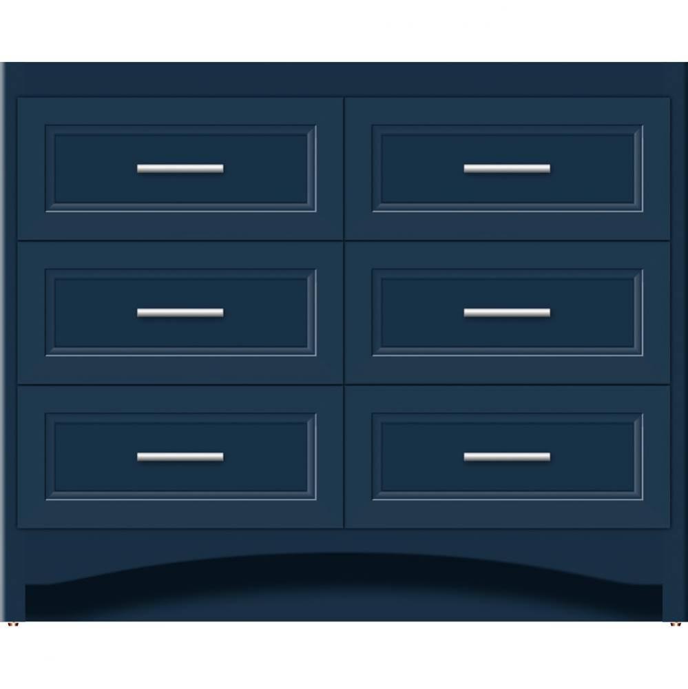 42 X 18 X 34.5 Ravenna Town Vanity Ogee Miter Lapis Night 6 Drw