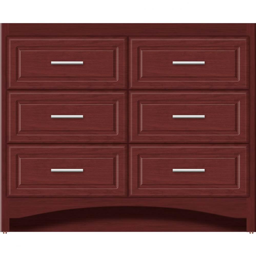 42 X 18 X 34.5 Ravenna Town Vanity Ultra Dk Cherry 6 Drw
