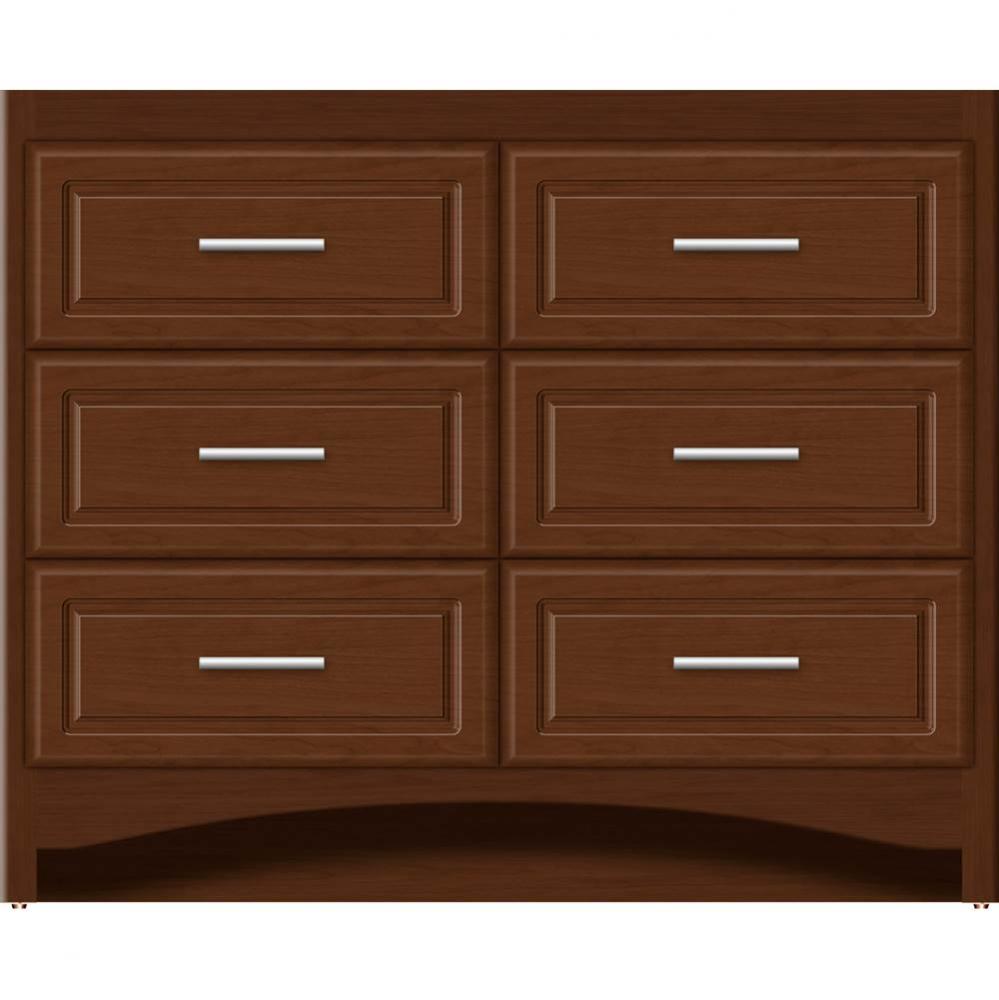 42 X 21 X 34.5 Ravenna Town Vanity Ultra Pecan Cherry 6 Drw