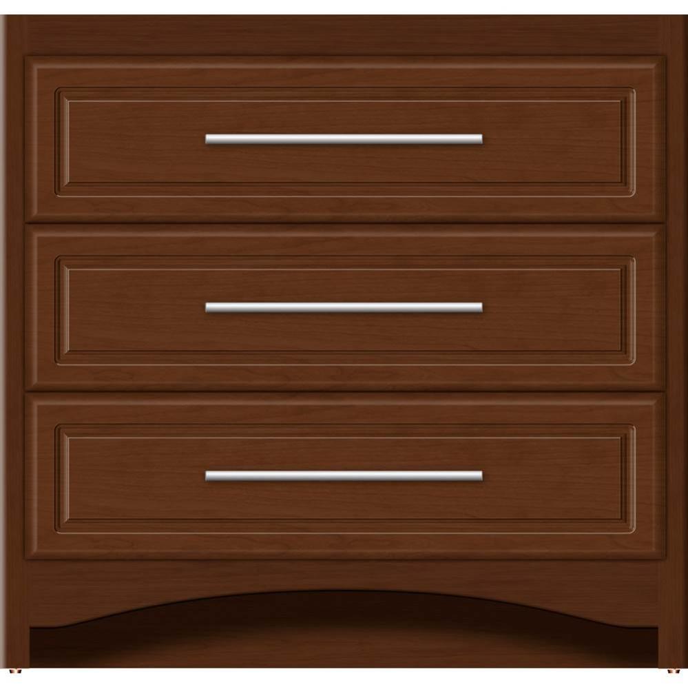 36 X 18 X 34.5 Ravenna Town Vanity Ultra Pecan Cherry 3 Drw