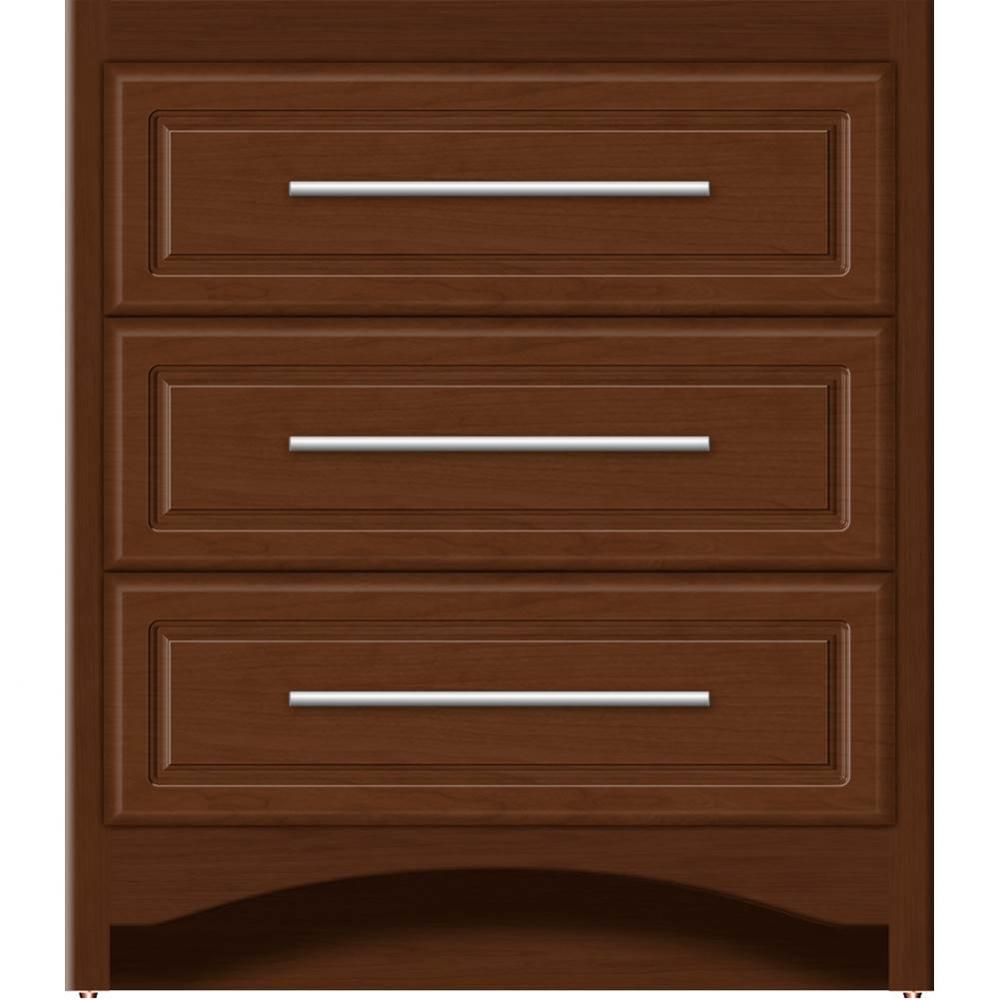 30 X 18 X 34.5 Ravenna Town Vanity Ultra Pecan Cherry 3 Drw