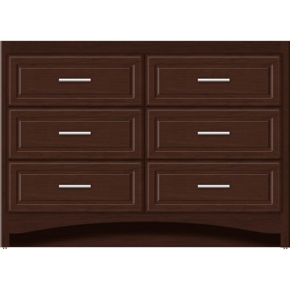 48 X 21 X 34.5 Ravenna Town Vanity Ultra Choc Cherry 6 Drw