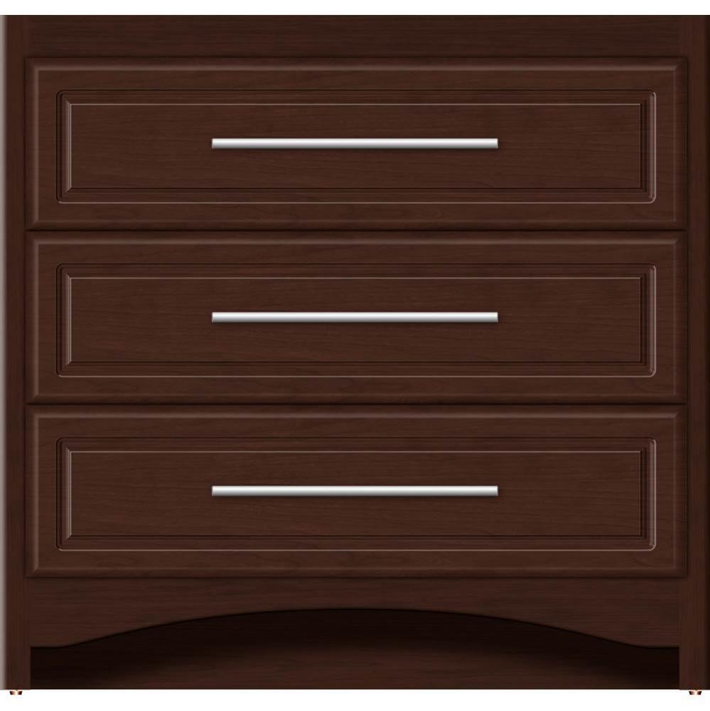 36 X 21 X 34.5 Ravenna Town Vanity Ultra Choc Cherry 3 Drw