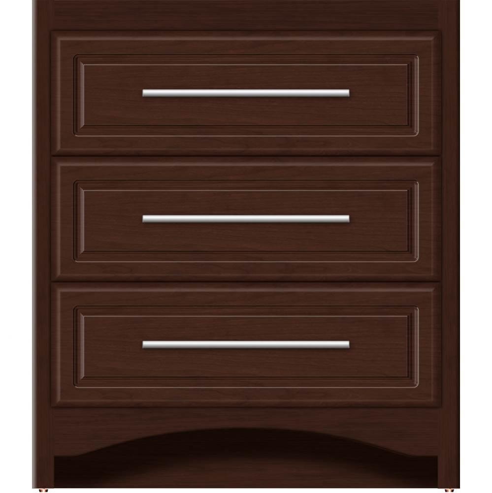 30 X 21 X 34.5 Ravenna Town Vanity Ultra Choc Cherry 3 Drw