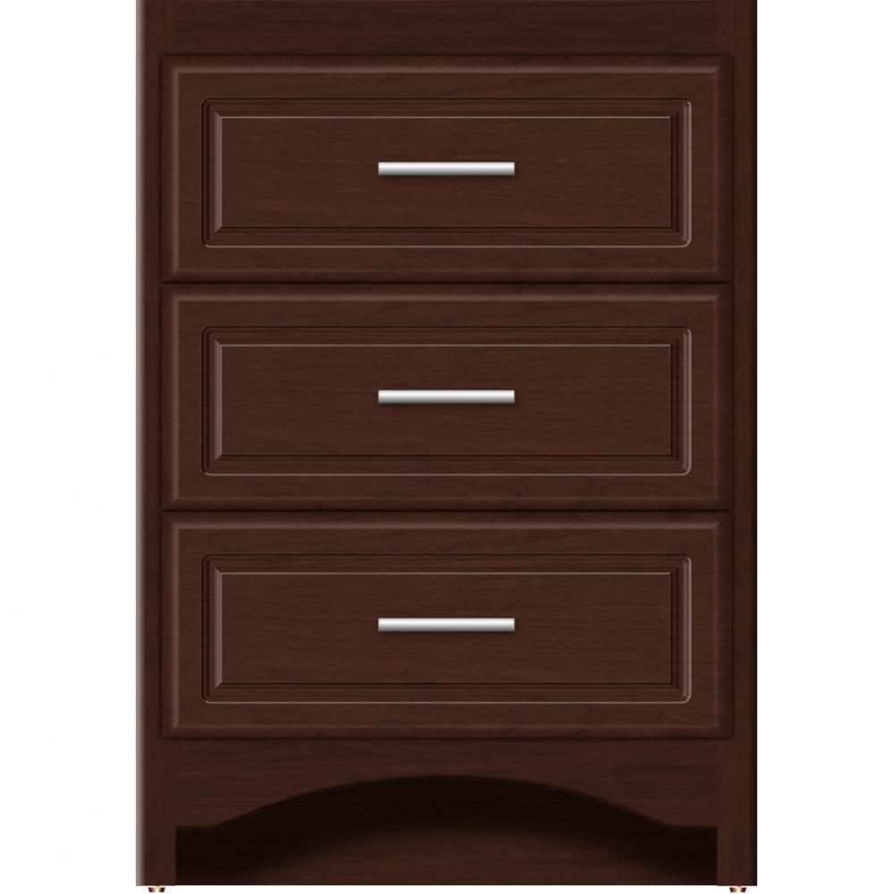 24 X 18 X 34.5 Ravenna Town Vanity Ultra Choc Cherry 3 Drw