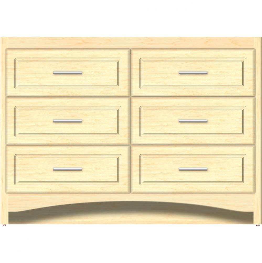 48 X 18 X 34.5 Ravenna Town Vanity Ultra Nat Maple 6 Drw
