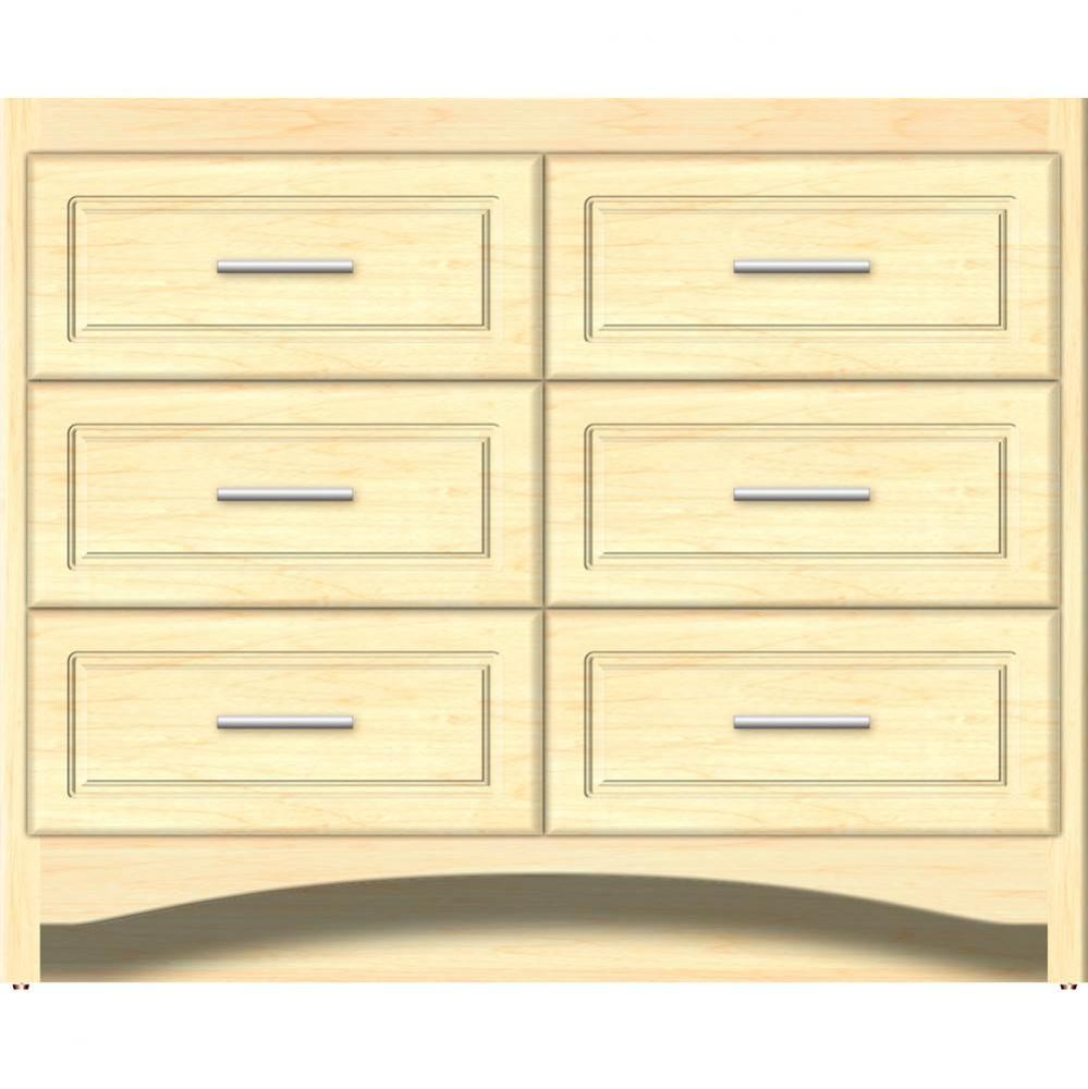 42 X 21 X 34.5 Ravenna Town Vanity Ultra Nat Maple 6 Drw