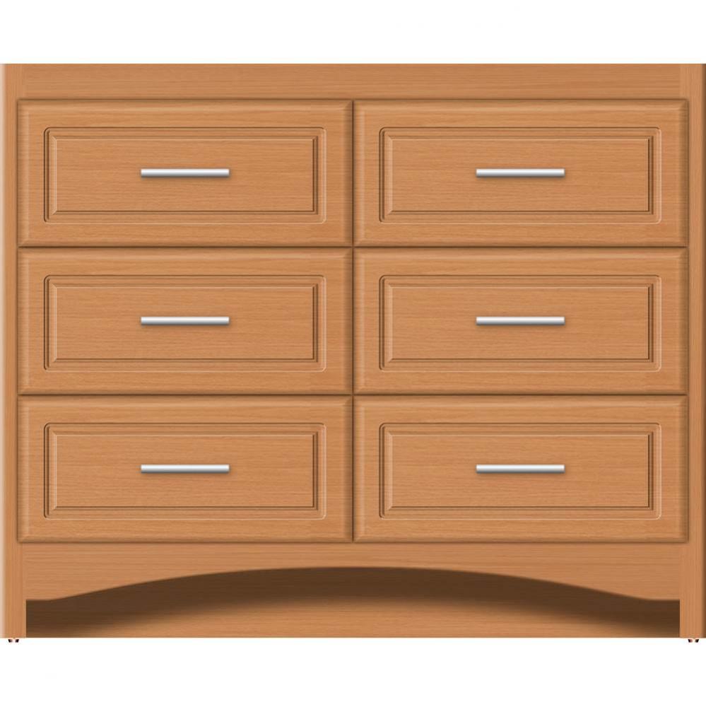 42 X 18 X 34.5 Ravenna Town Vanity Ultra Nat Oak 6 Drw