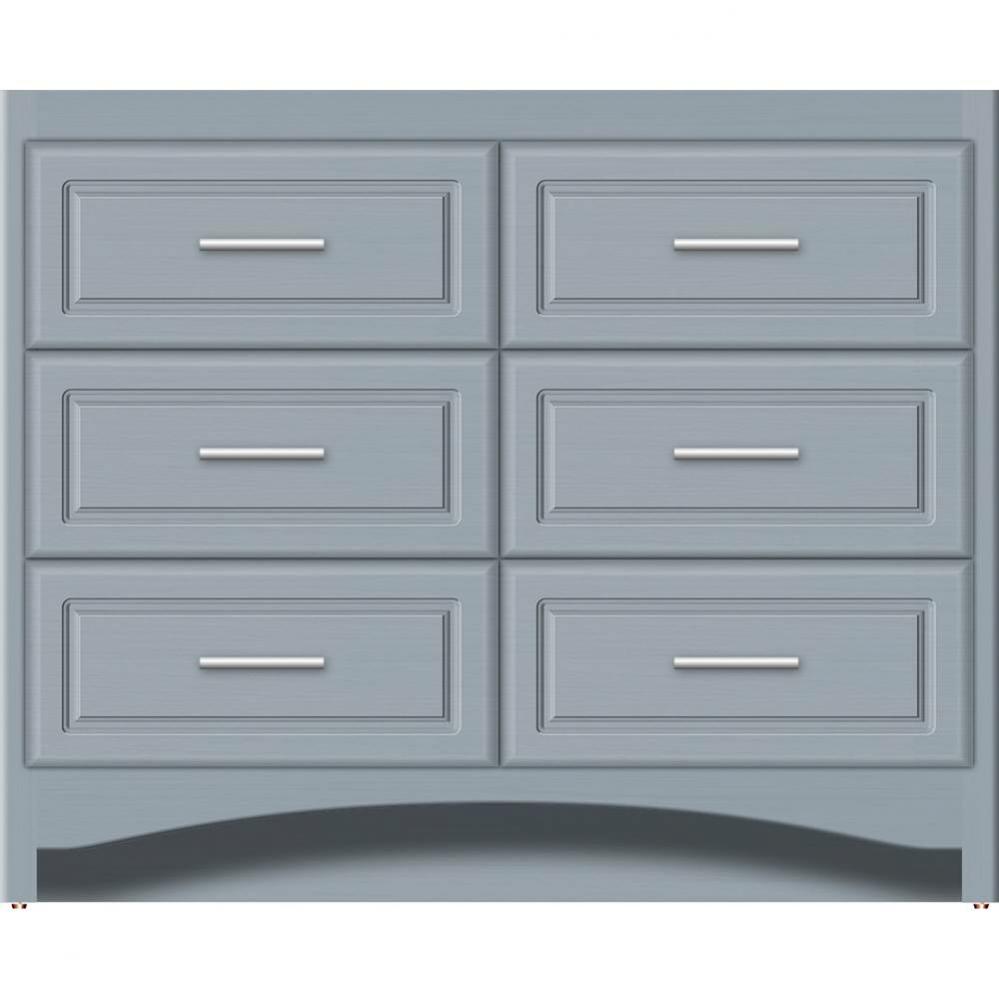 42 X 18 X 34.5 Ravenna Town Vanity Ultra Silver Oak 6 Drw