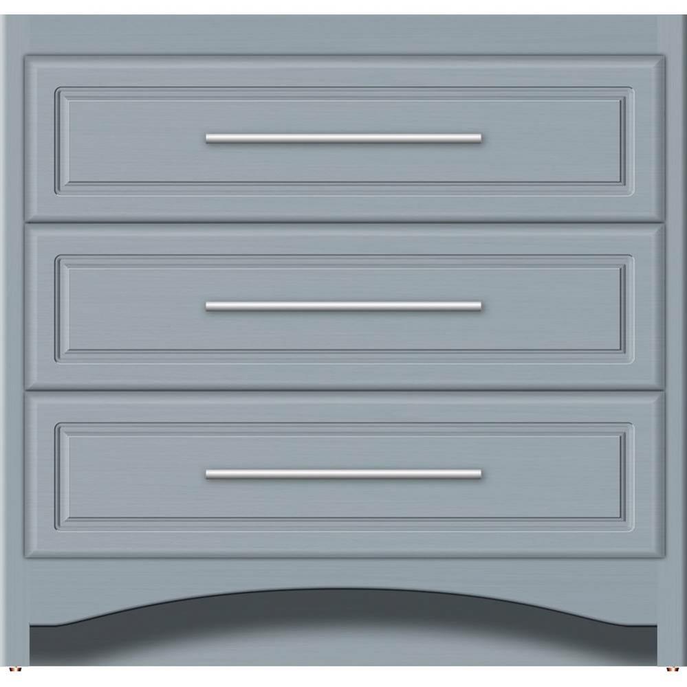 36 X 21 X 34.5 Ravenna Town Vanity Ultra Silver Oak 3 Drw