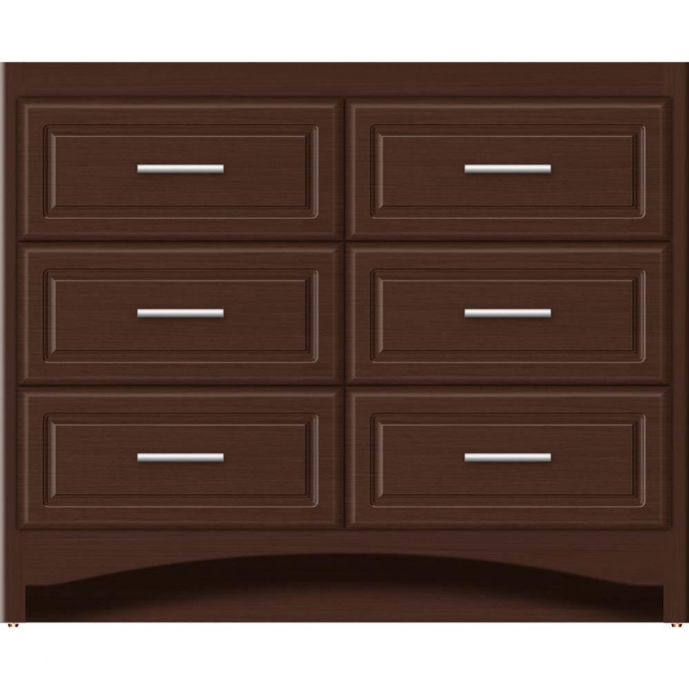 42 X 21 X 34.5 Ravenna Town Vanity Ultra Choc Oak 6 Drw