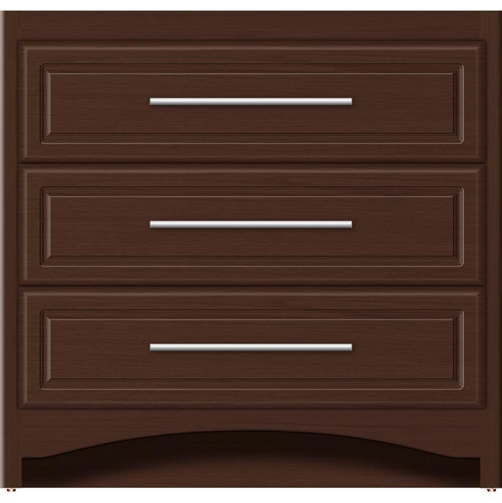 36 X 21 X 34.5 Ravenna Town Vanity Ultra Choc Oak 3 Drw