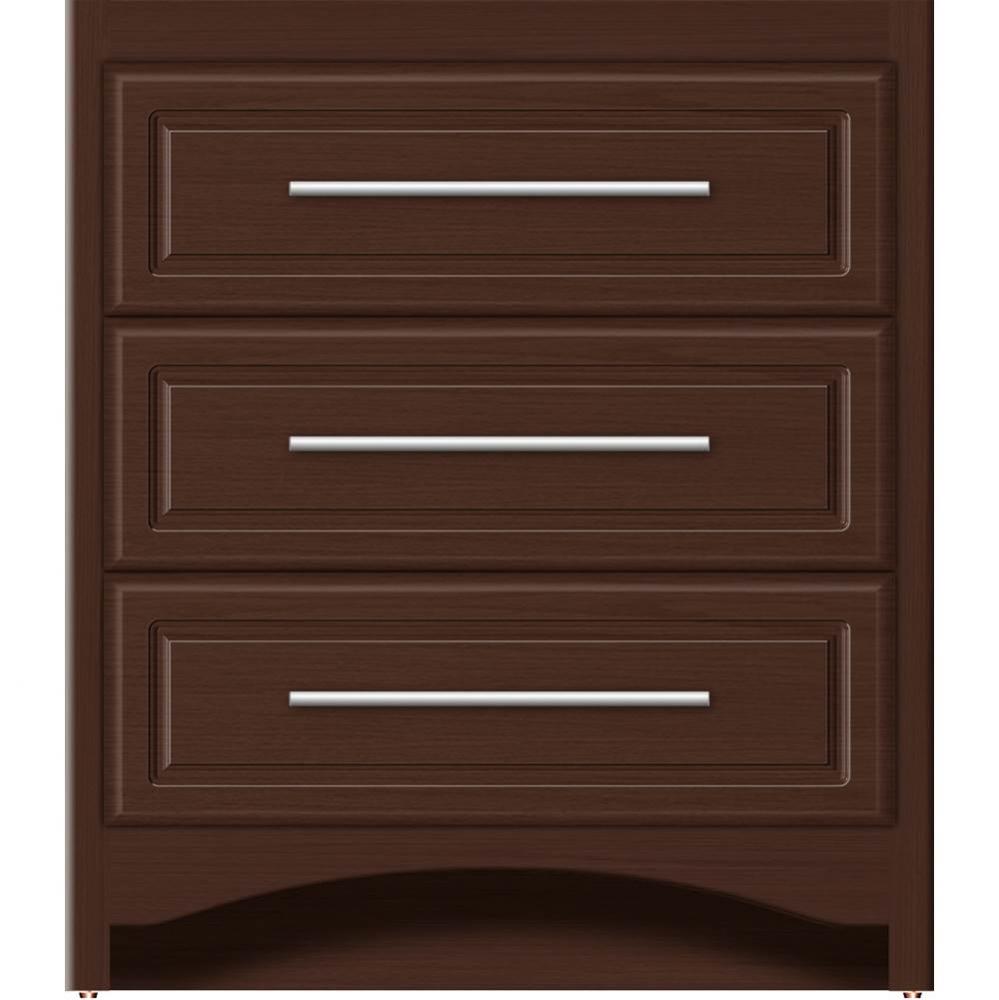 30 X 21 X 34.5 Ravenna Town Vanity Ultra Choc Oak 3 Drw