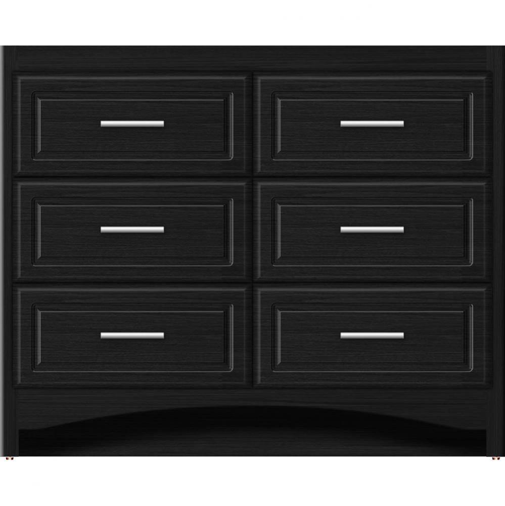42 X 18 X 34.5 Ravenna Town Vanity Ultra Midnight Oak 6 Drw