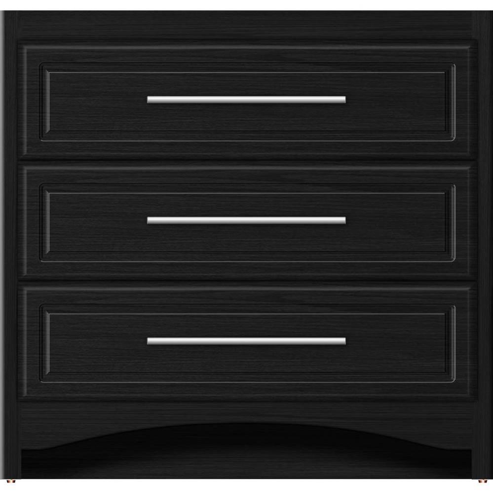 36 X 18 X 34.5 Ravenna Town Vanity Ultra Midnight Oak 3 Drw