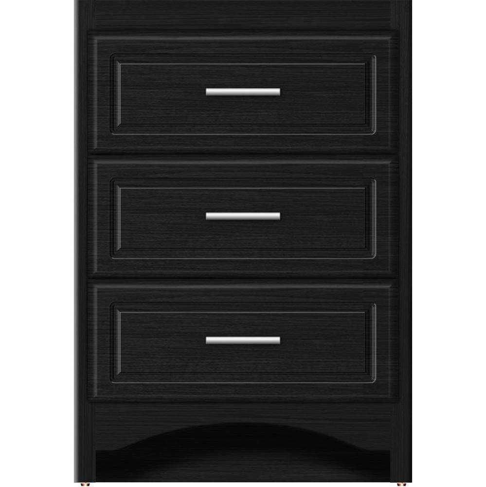 24 X 21 X 34.5 Ravenna Town Vanity Ultra Midnight Oak 3 Drw