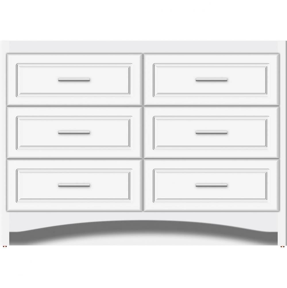 48 X 21 X 34.5 Ravenna Town Vanity Ultra Sat White 6 Drw