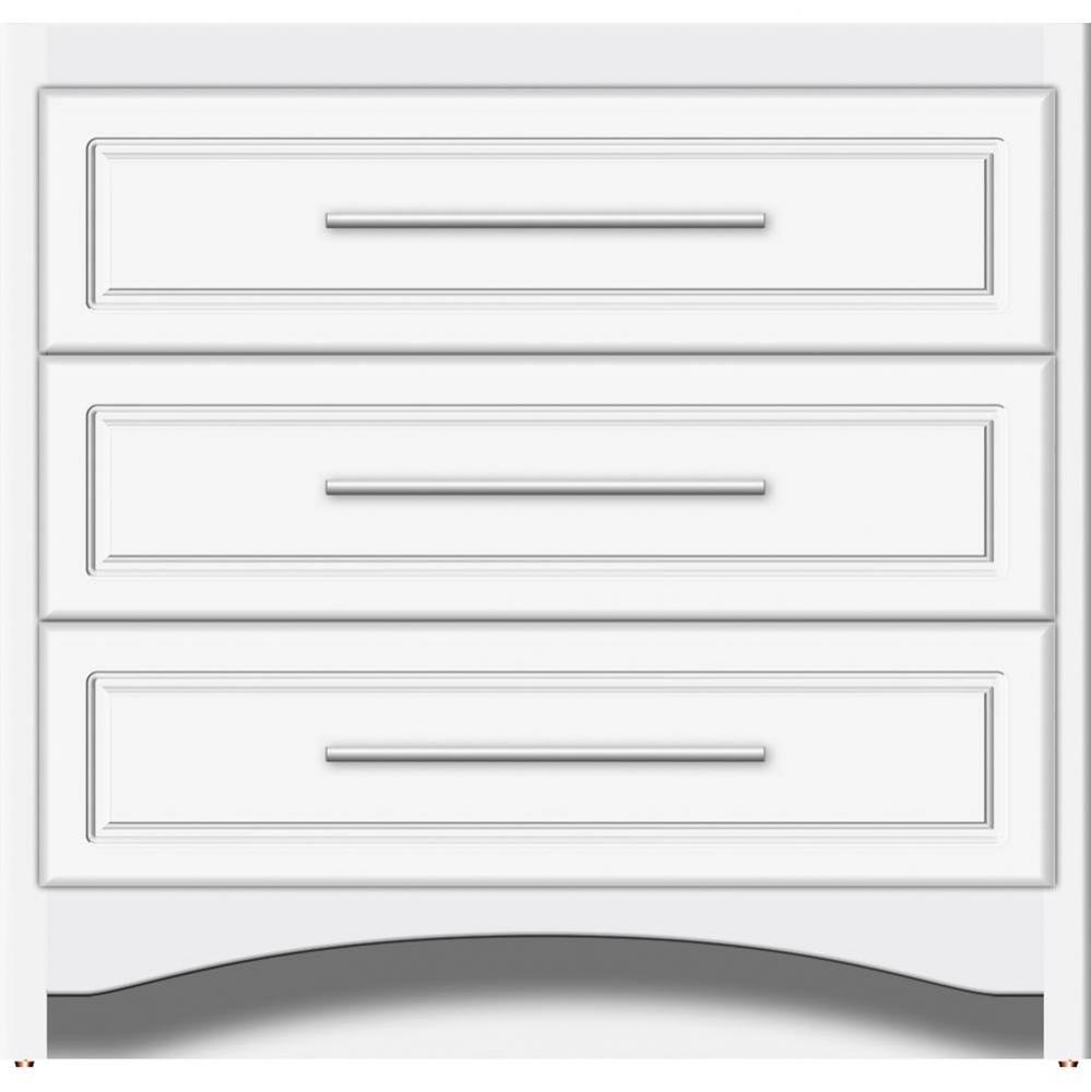 36 X 18 X 34.5 Ravenna Town Vanity Ultra Sat White 3 Drw