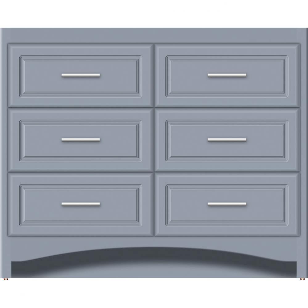 42 X 18 X 34.5 Ravenna Town Vanity Ultra Sat Silver 6 Drw