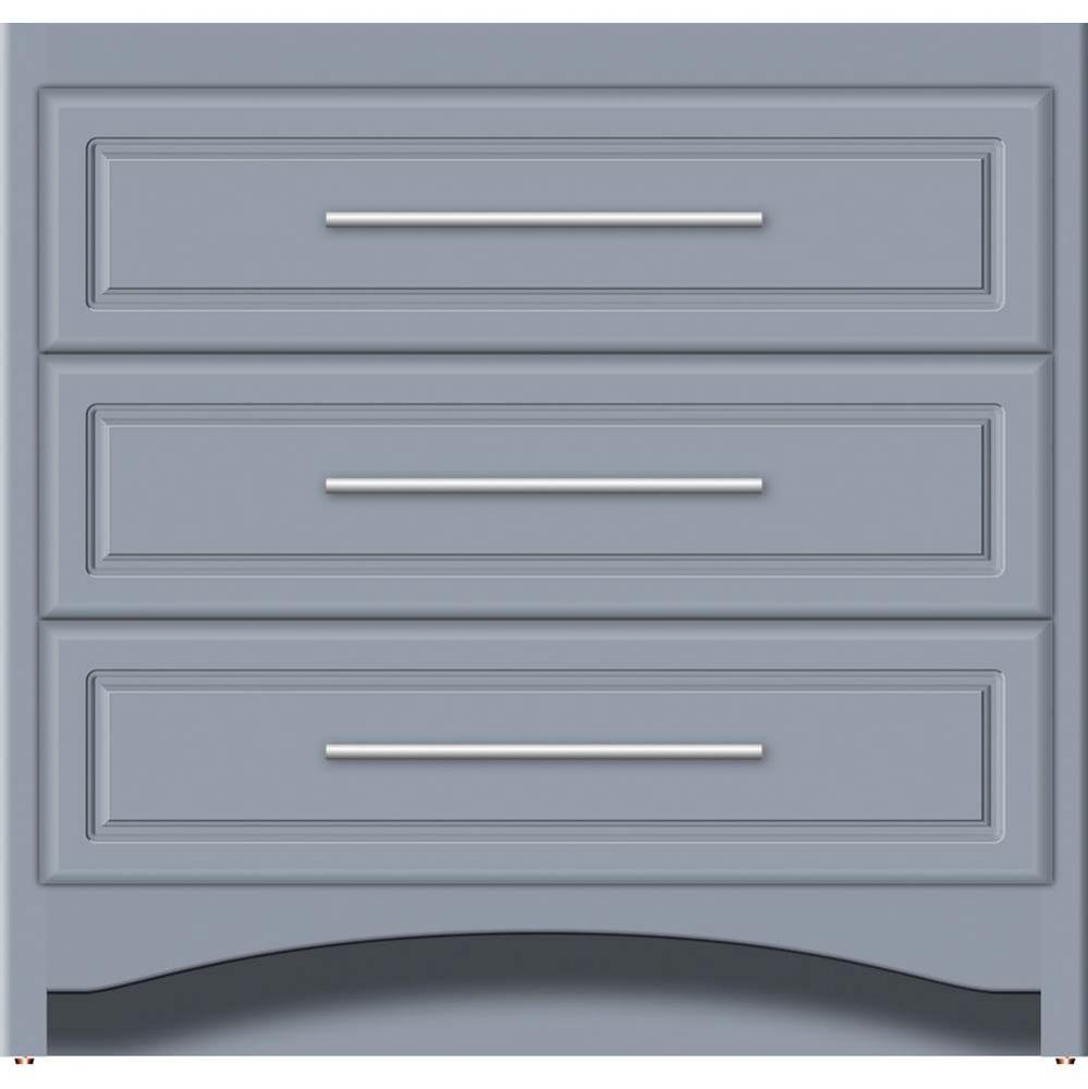 36 X 21 X 34.5 Ravenna Town Vanity Ultra Sat Silver 3 Drw