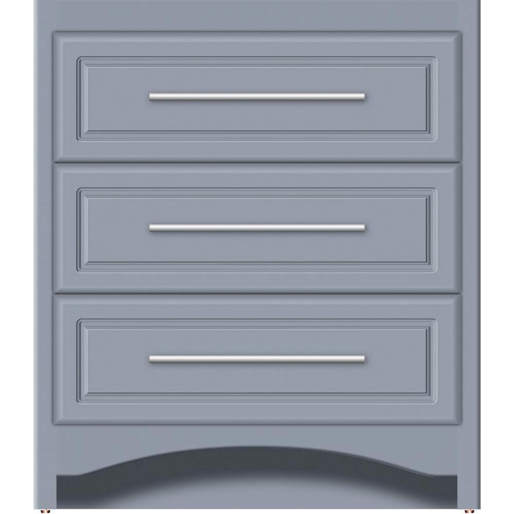 30 X 18 X 34.5 Ravenna Town Vanity Ultra Sat Silver 3 Drw