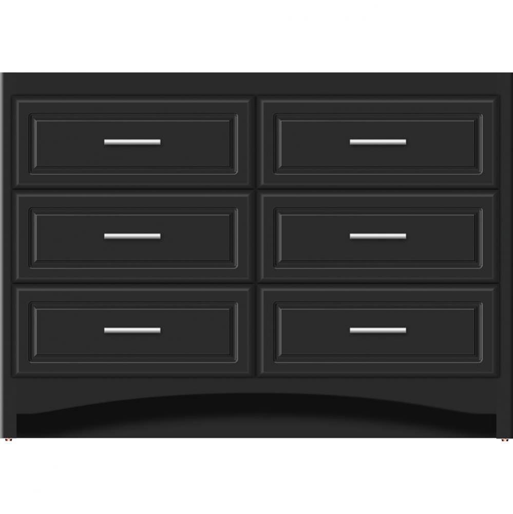 48 X 18 X 34.5 Ravenna Town Vanity Ultra Sat Black 6 Drw
