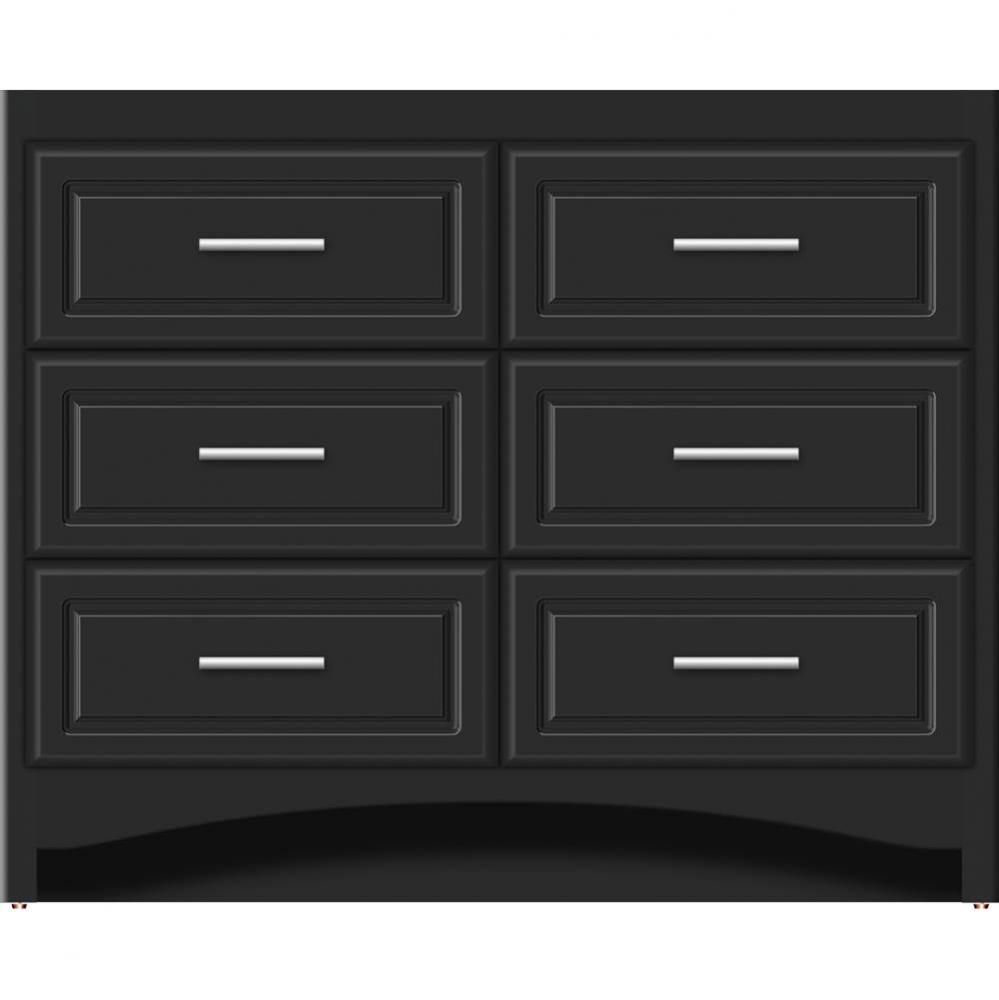 42 X 21 X 34.5 Ravenna Town Vanity Ultra Sat Black 6 Drw