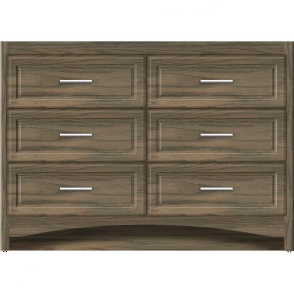 48 X 18 X 34.5 Ravenna Town Vanity Ultra Dusky Oak 6 Drw