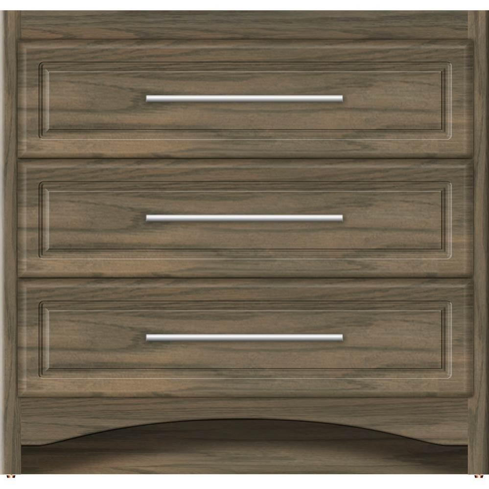 36 X 18 X 34.5 Ravenna Town Vanity Ultra Dusky Oak 3 Drw