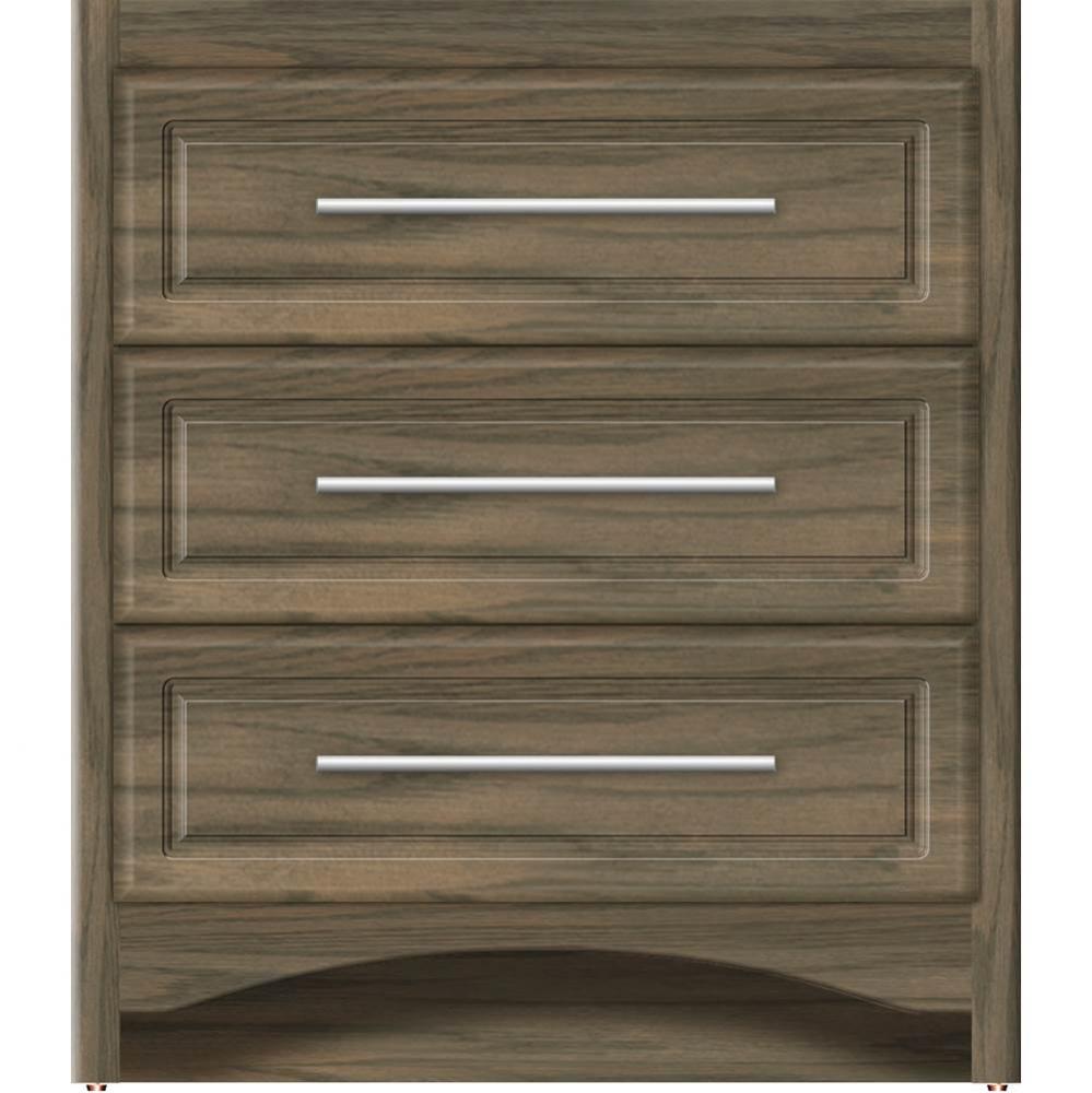 30 X 18 X 34.5 Ravenna Town Vanity Ultra Dusky Oak 3 Drw