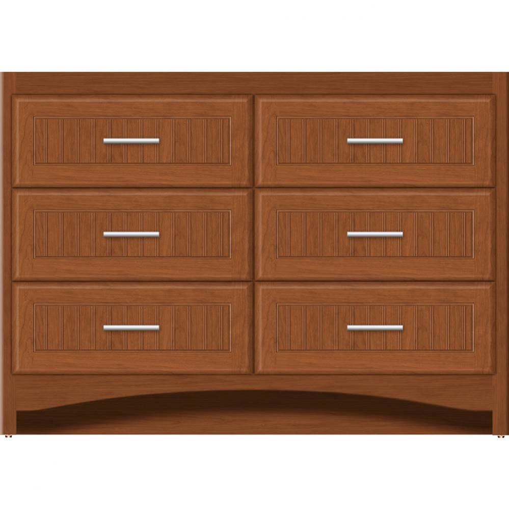 48 X 21 X 34.5 Ravenna Town Vanity Beaded Cinn Cherry 6 Drw