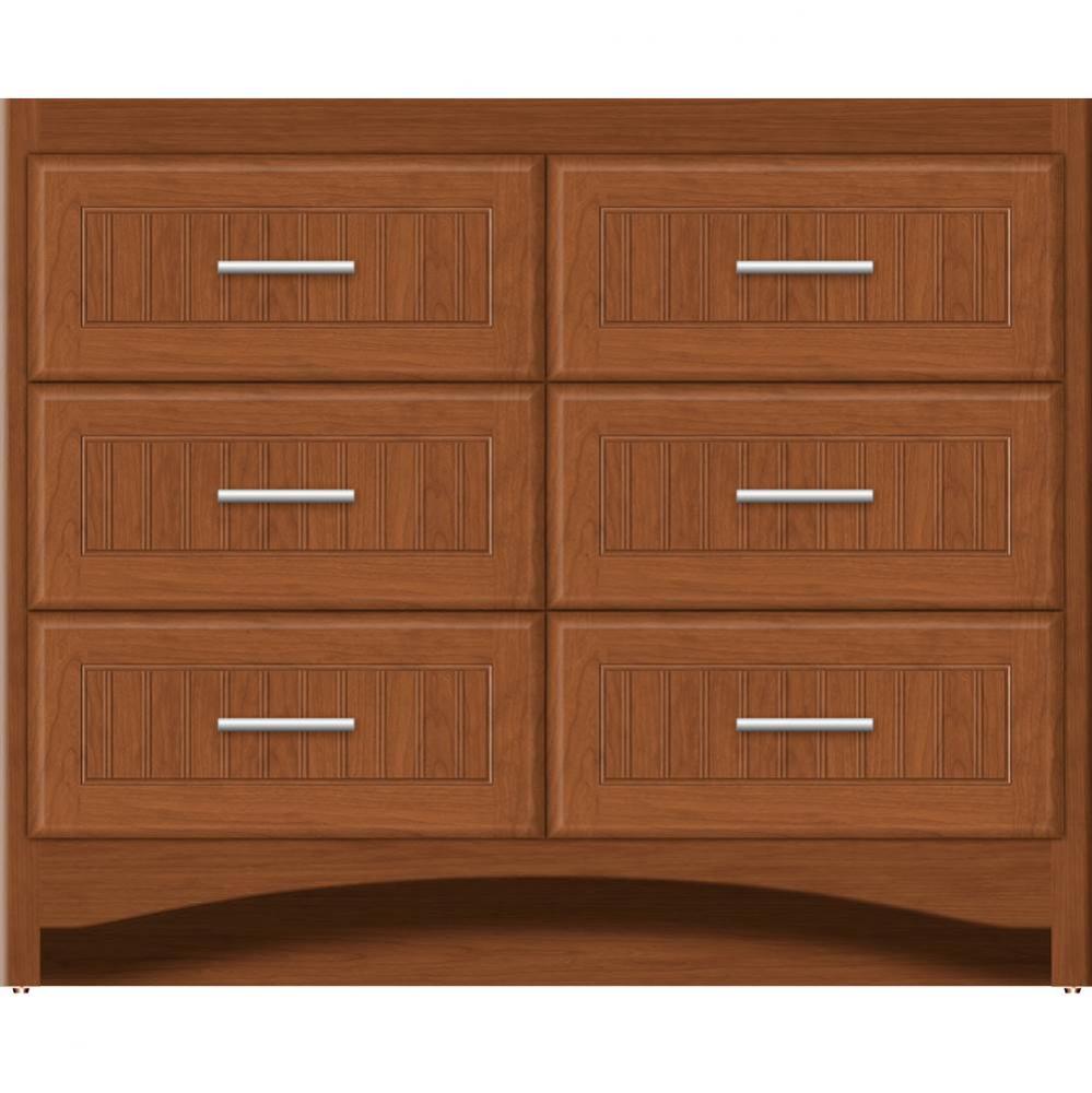 42 X 21 X 34.5 Ravenna Town Vanity Beaded Cinn Cherry 6 Drw