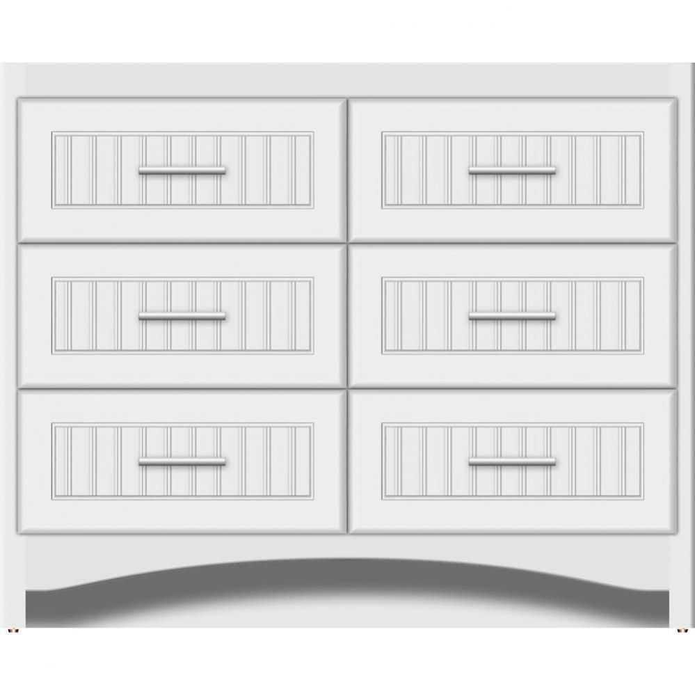 42 X 21 X 34.5 Ravenna Town Vanity Beaded Powder Grey 6 Drw