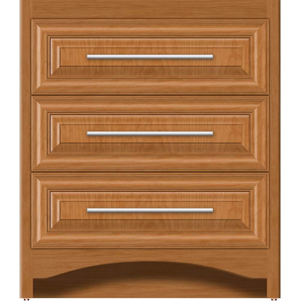 30 X 21 X 34.5 Ravenna Town Vanity Classic Miter Nat Cherry 3 Drw