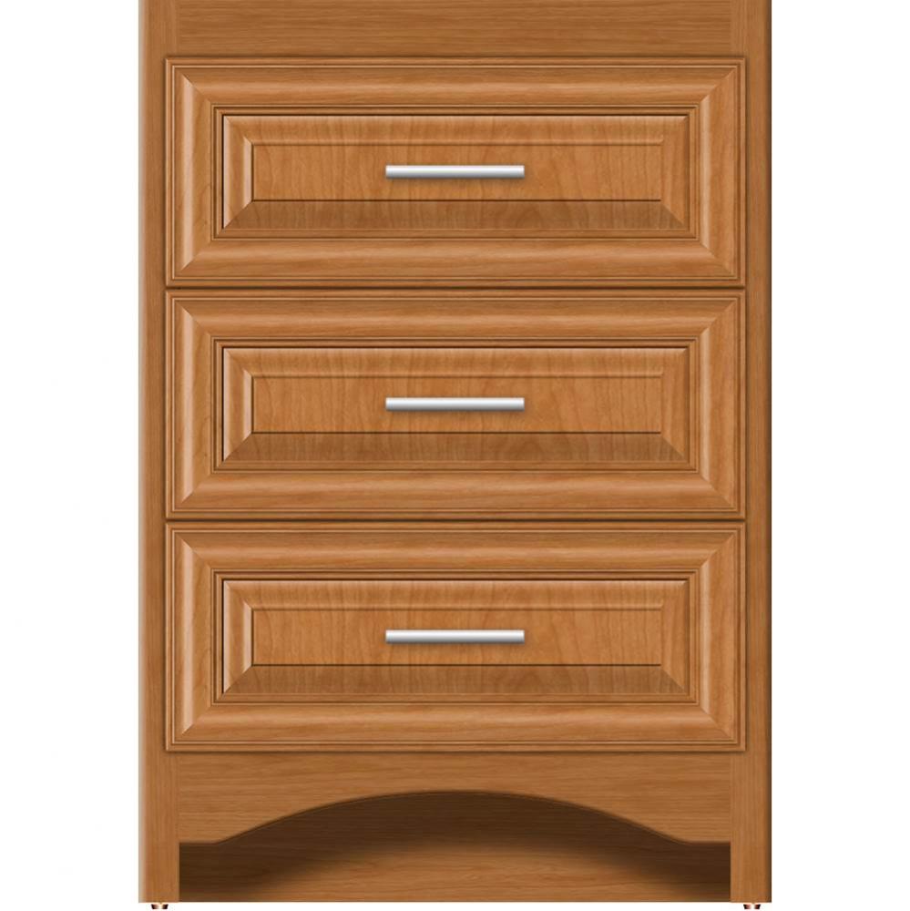 24 X 21 X 34.5 Ravenna Town Vanity Classic Miter Nat Cherry 3 Drw