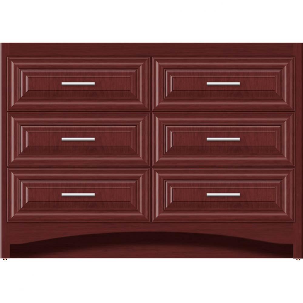 48 X 21 X 34.5 Ravenna Town Vanity Classic Miter Dk Cherry 6 Drw