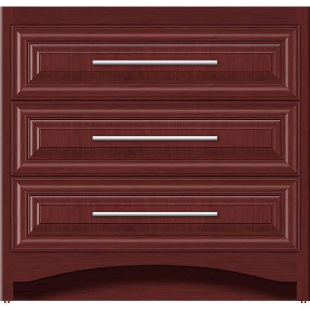 36 X 18 X 34.5 Ravenna Town Vanity Classic Miter Dk Cherry 3 Drw