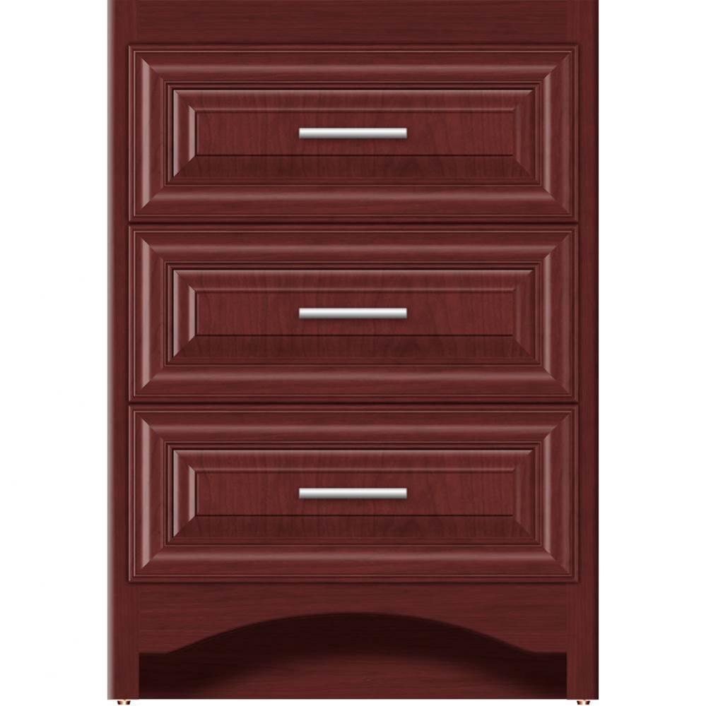 24 X 18 X 34.5 Ravenna Town Vanity Classic Miter Dk Cherry 3 Drw