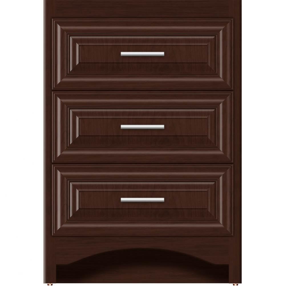 24 X 18 X 34.5 Ravenna Town Vanity Classic Miter Choc Cherry 3 Drw