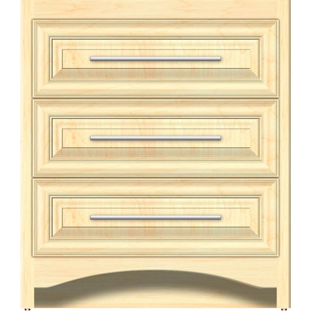 30 X 21 X 34.5 Ravenna Town Vanity Classic Miter Nat Maple 3 Drw