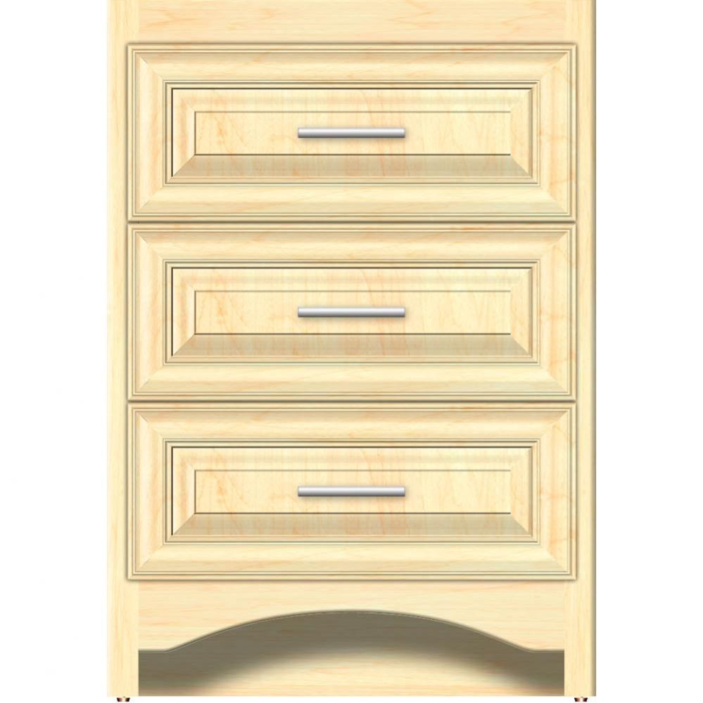 24 X 18 X 34.5 Ravenna Town Vanity Classic Miter Nat Maple 3 Drw