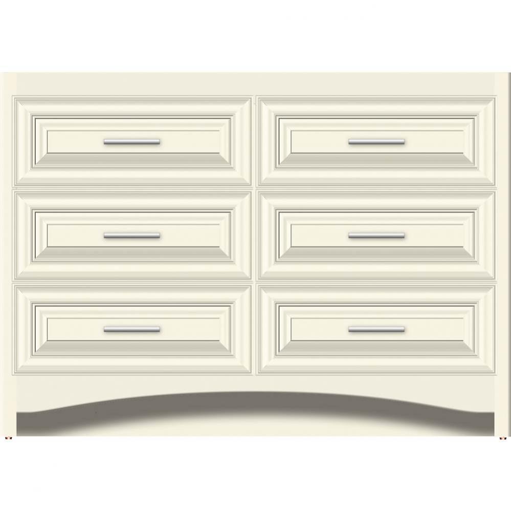 48 X 21 X 34.5 Ravenna Town Vanity Classic Miter Sat Biscuit 6 Drw