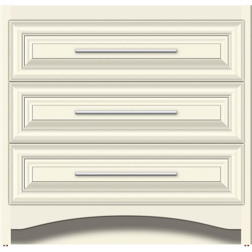 36 X 21 X 34.5 Ravenna Town Vanity Classic Miter Sat Biscuit 3 Drw