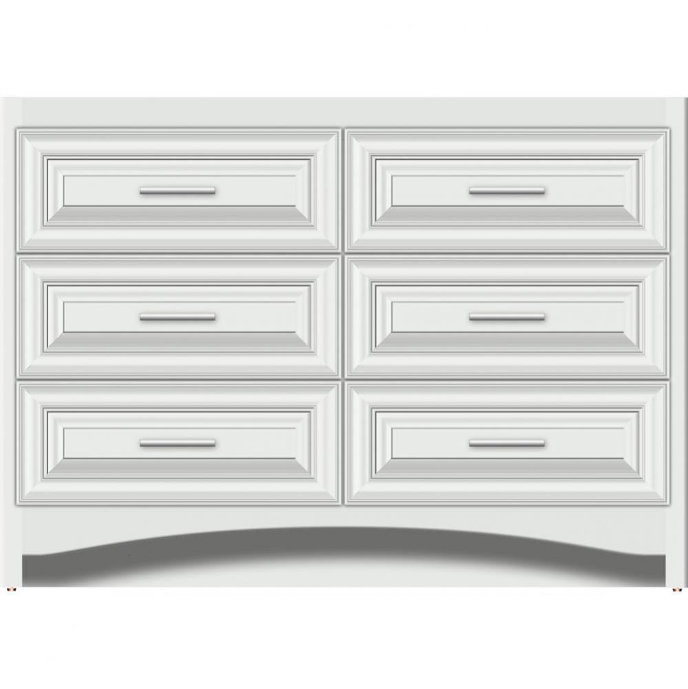 48 X 21 X 34.5 Ravenna Town Vanity Classic Miter Powder Grey 6 Drw