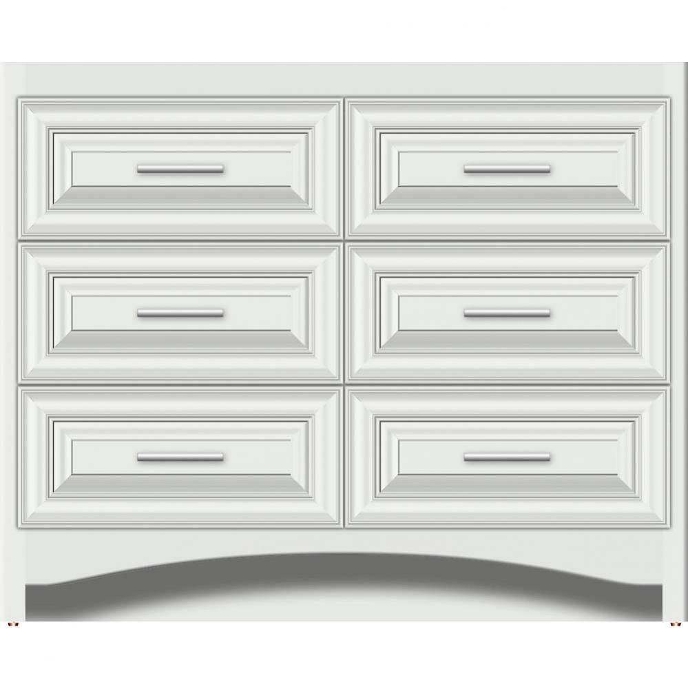 42 X 21 X 34.5 Ravenna Town Vanity Classic Miter Powder Grey 6 Drw